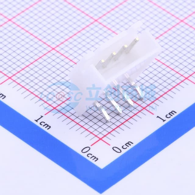 1x4P 间距:2.5mm 弯插 系列:XH 【插件】实物图