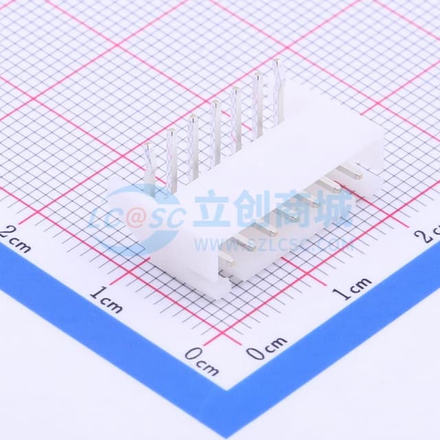 1x7P 间距:2.5mm 弯插 系列:XH 【插件】实物图