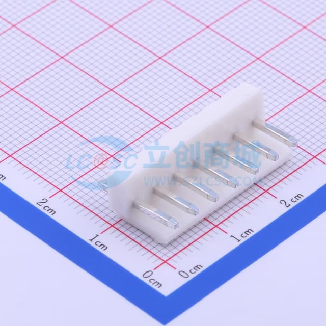 白色 1x7P 间距:3.96mm 直插【插件】实物图