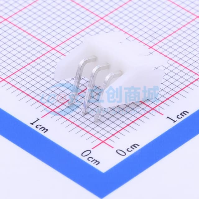 1x3P 间距:2.5mm 弯插 系列:XH 【插件】实物图