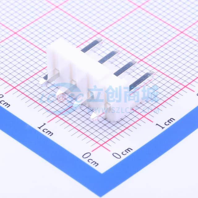 1x4P 间距:3.96mm 直插 系列:VH 【插件】实物图