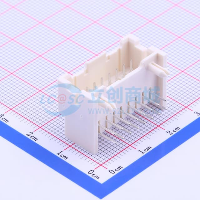 2x8P 间距:2.5mm 弯插 系列:XAD 【插件】实物图