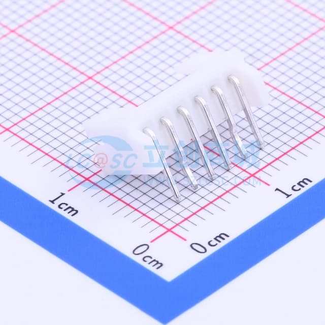 1x6P 间距:2mm 弯插 系列:PH 【插件】实物图