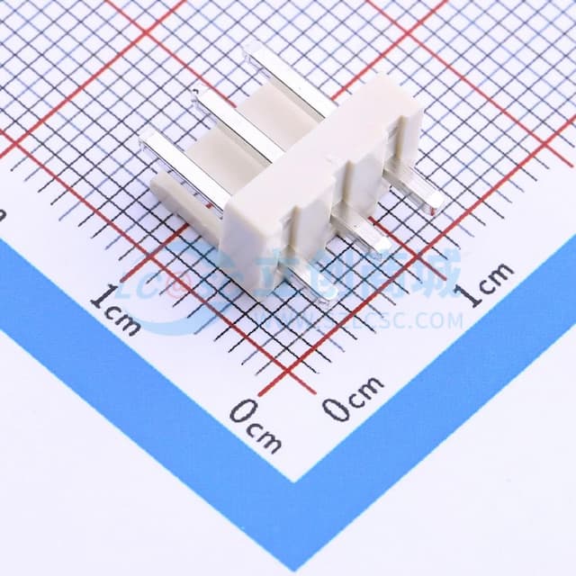 米黄色 1x3P 间距:3.96mm 直插 系列:VH【插件】实物图