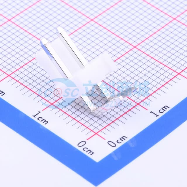 1x2P 间距:3.96mm 弯插 系列:VH 【插件】实物图
