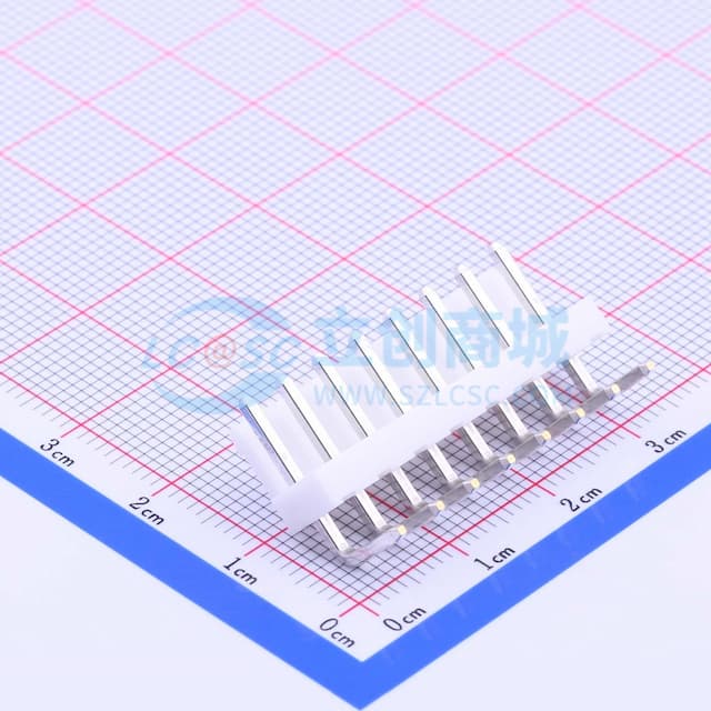 1x8P 间距:3.96mm 弯插 系列:VH 【插件】实物图