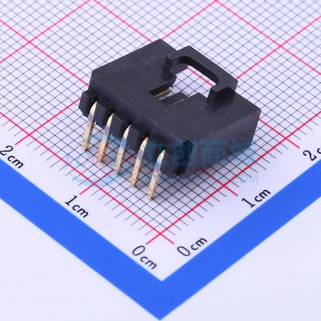 1x5P 间距:2.54mm 弯插【插件】实物图