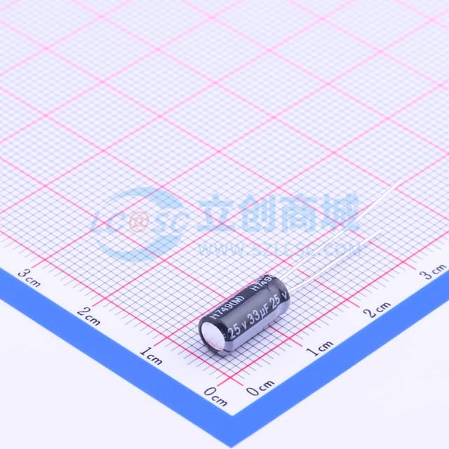 33uF ±20% 25V 【引线】实物图