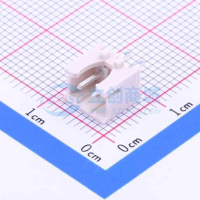 1x2P 间距:2.5mm 直插 系列:XH 【插件】实物图