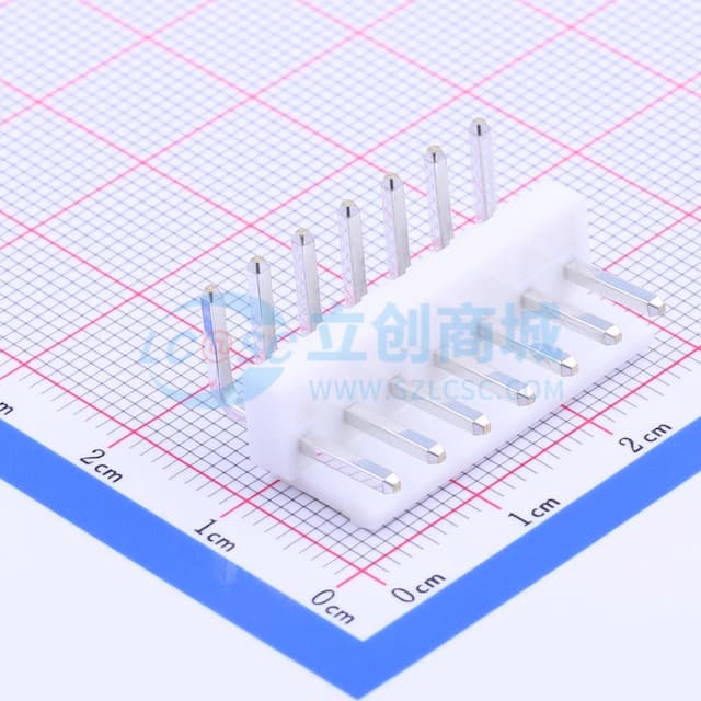 1x7P 间距:3.96mm 弯插 系列:VH 【插件】实物图
