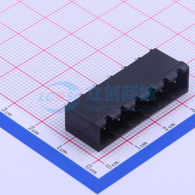 1x6P 5.08mm 排数:1 每排P数:6 【插拔】实物图