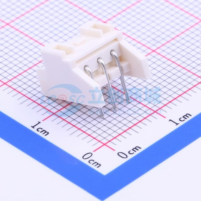 1x3P 间距:2.5mm 弯插 系列:XA 【插件】实物图