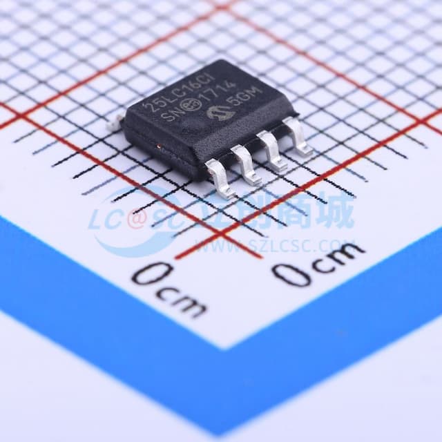 16Kbit SPI串行EEPROM，支持2.5V至5.5V工作电压，适用于工业温度范围实物图