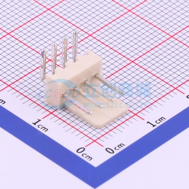 1x4P 间距:2.54mm 弯插 【插件】实物图
