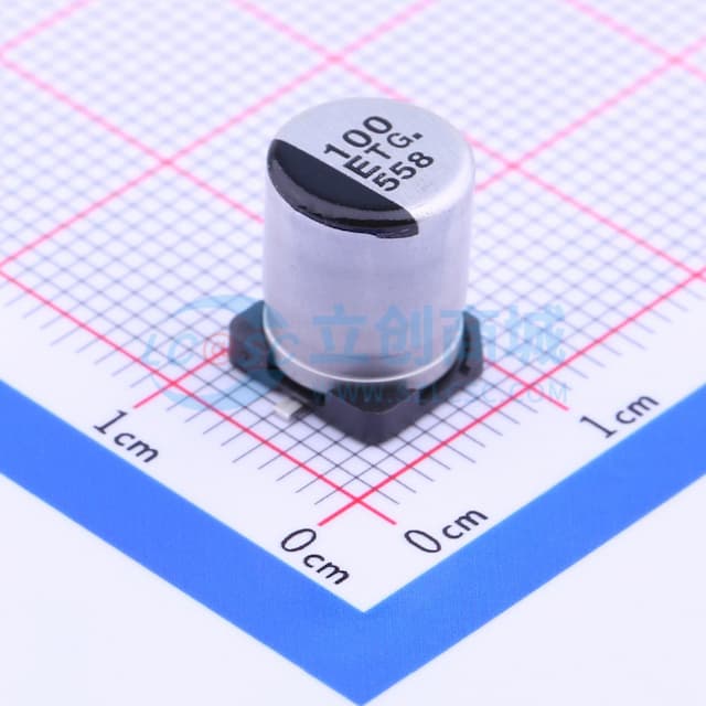 100uF ±20% 25V实物图