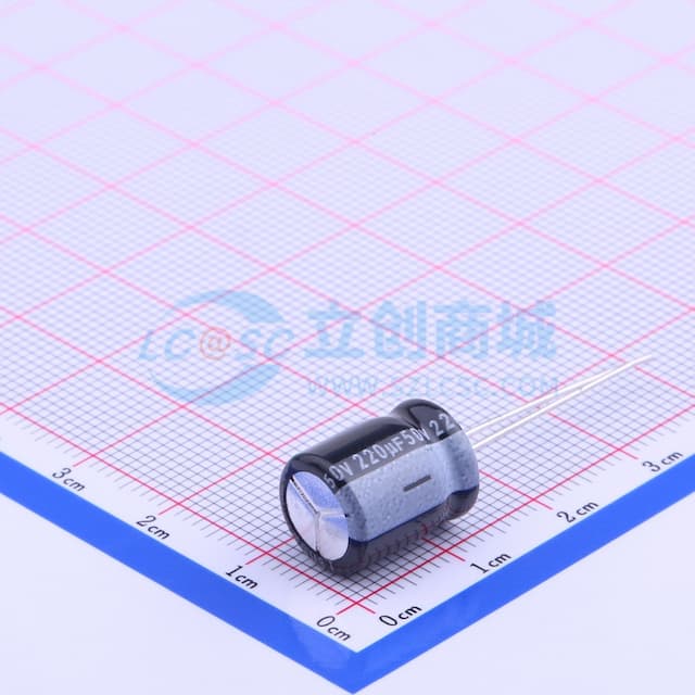 220uF ±20% 50V 【引线】实物图