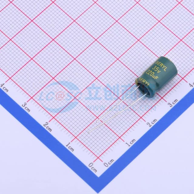 220uF ±20% 35V 【插件】实物图