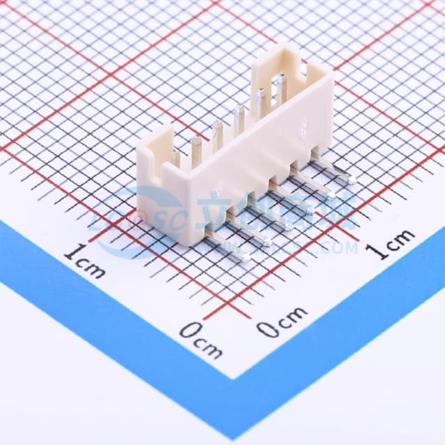 1x6P 间距:2mm 弯插 系列:PH 【插件】实物图