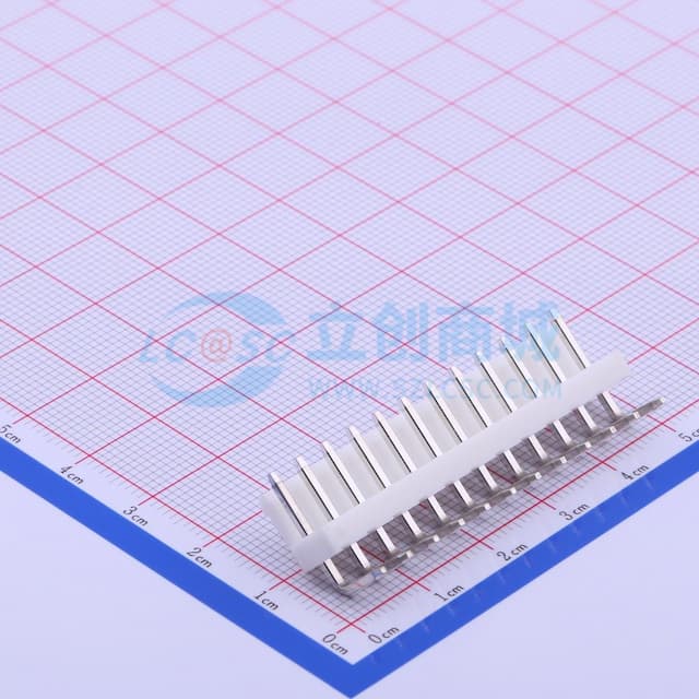 白色 1x12P 间距:3.96mm 弯插【插件】实物图