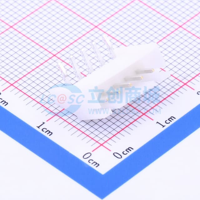 1x5P 间距:2.5mm 弯插 系列:XH 【插件】实物图