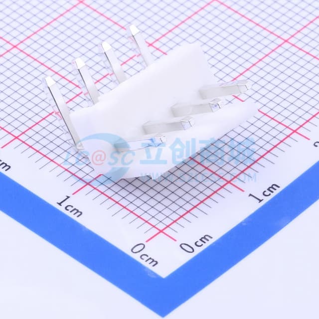 1x4P 间距:3.96mm 弯插 系列:VH 【插件】实物图