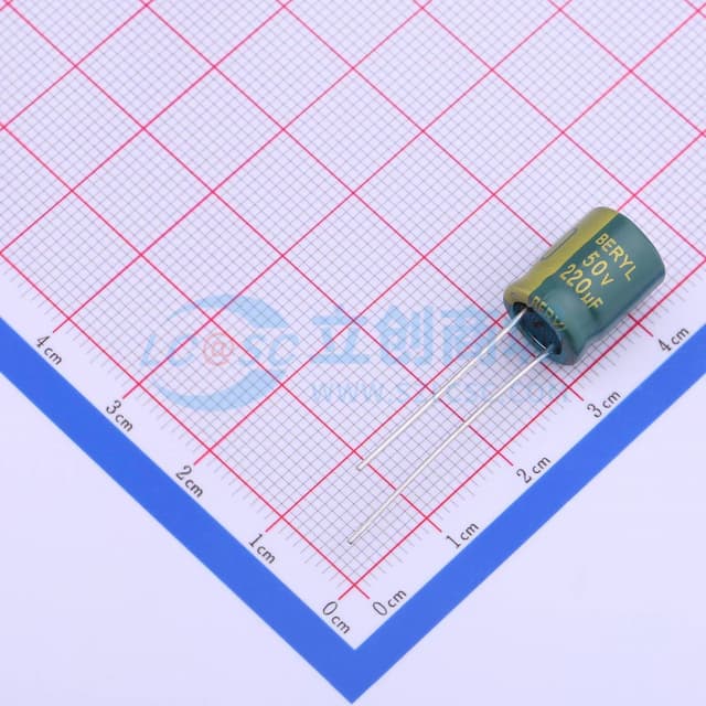 220uF ±20% 50V 【引线】实物图