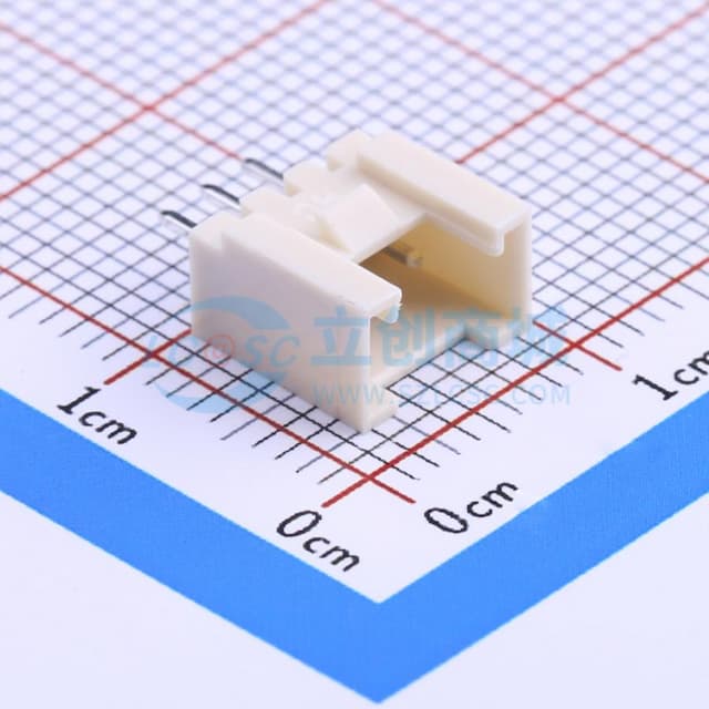 米色 1x3P 间距:2mm 直插 系列:HY【插件】实物图
