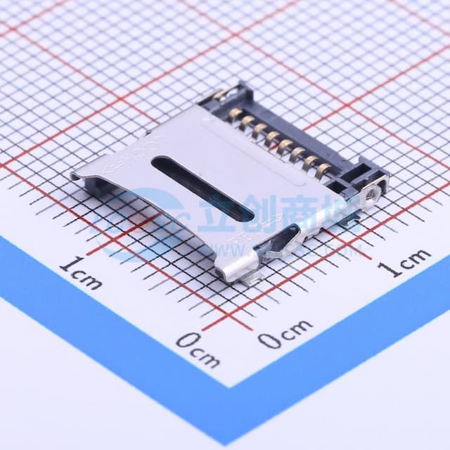 翻盖式 MicroSD卡(TF卡) 卡座实物图