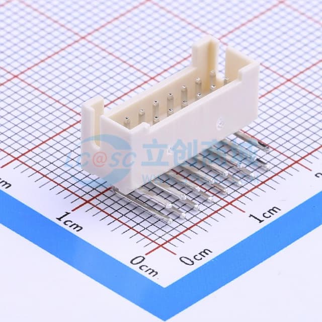 2x8P 间距:2mm 弯插 系列:PHB 【插件】实物图