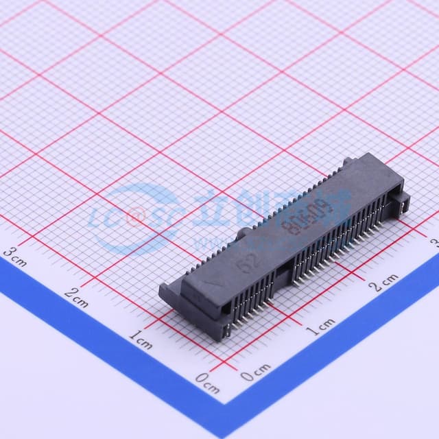 MINI PCIE 52pin连接器height 5.2mm实物图