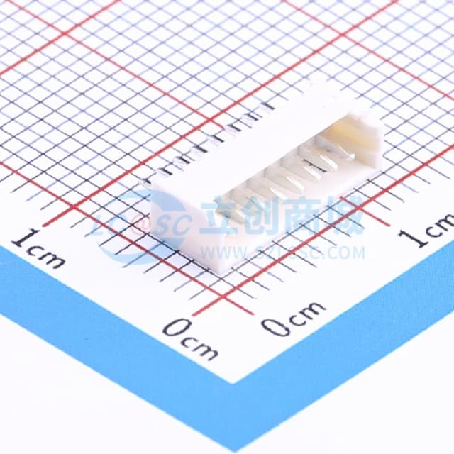 1x8P 间距:1.25mm 直插 系列:PicoBlade(MX 1.25) 【插件】实物图