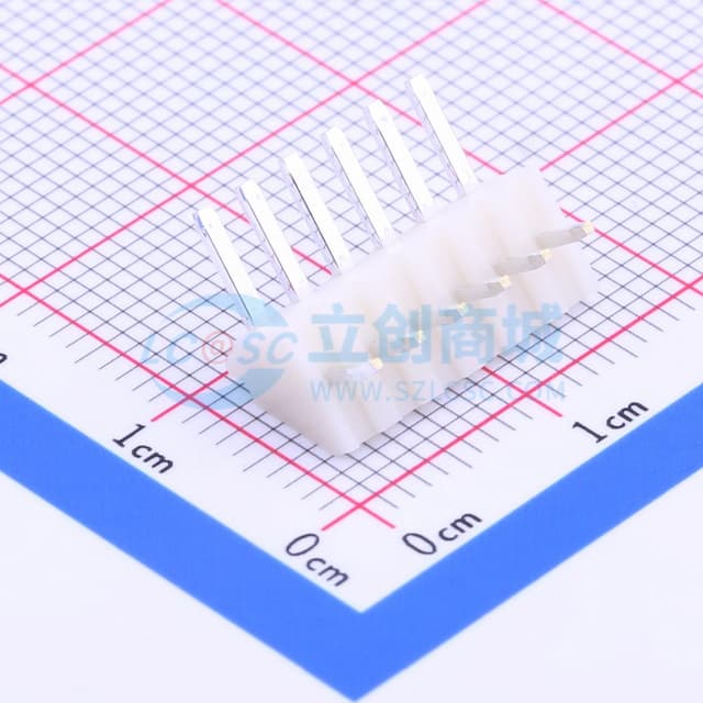 1x6P 间距:2.5mm 弯插 系列:SHF(NH) 【插件】实物图