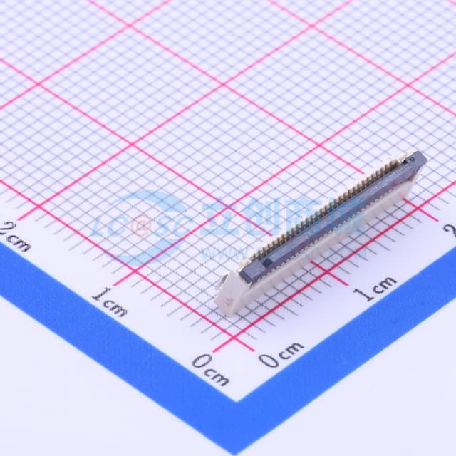 间距:0.5mm P数:30P 翻盖式 下接实物图