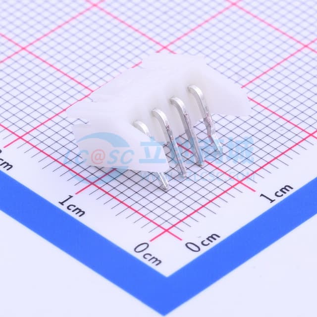 1x4P 间距:2.5mm 弯插 系列:XH 【插件】实物图