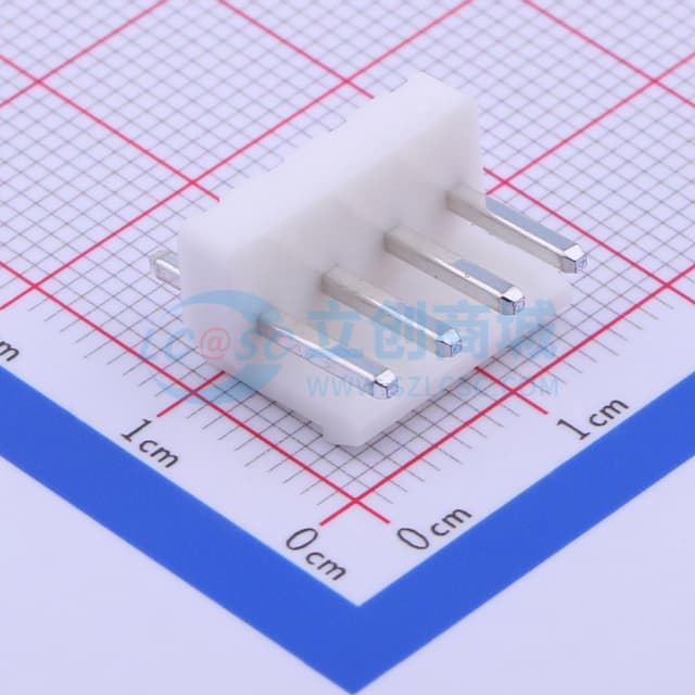 白色 间距:3.96mm 1x4P【插件】实物图