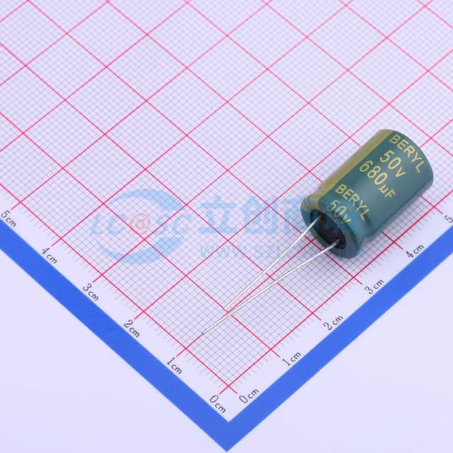 680uF ±20% 50V 【引线】实物图