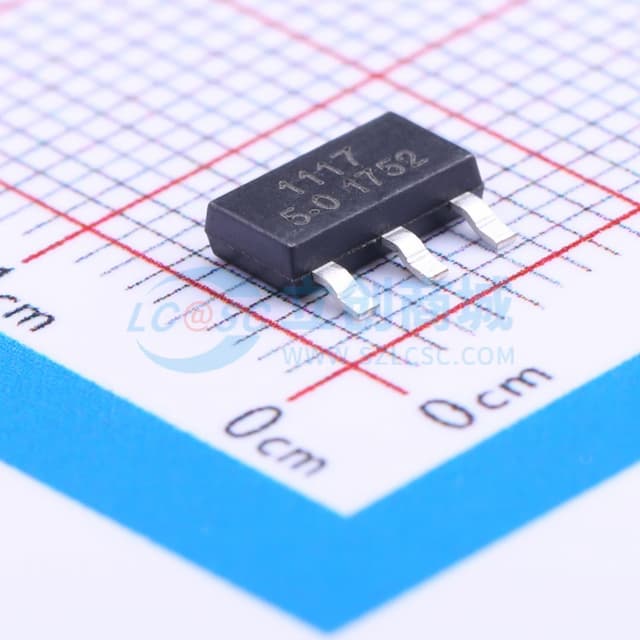 原厂变更型号，性能完全一致。对应老型号为：AMS1117-5 5V 1A 15V实物图