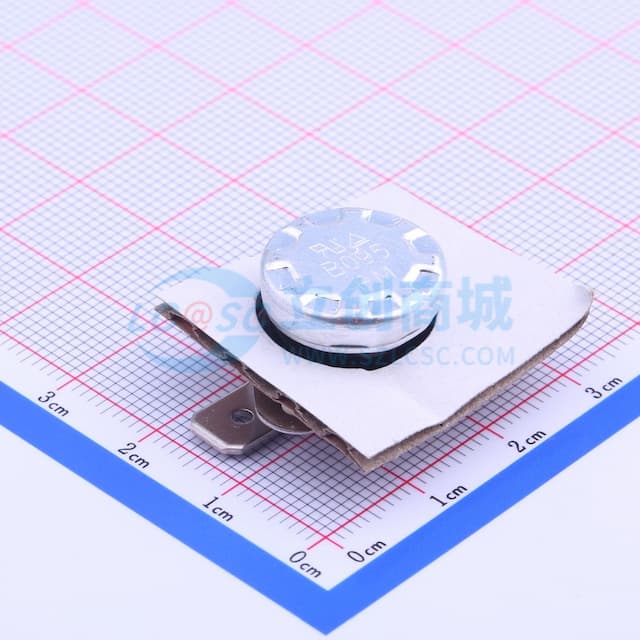 常闭B 动作温度：95℃ 恢复温度：80℃ 10A实物图