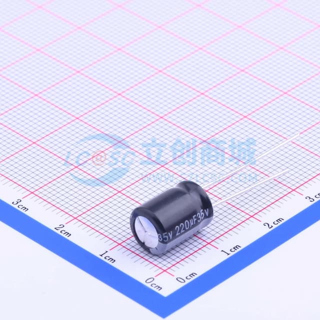 220uF ±20% 35V 【插件】实物图