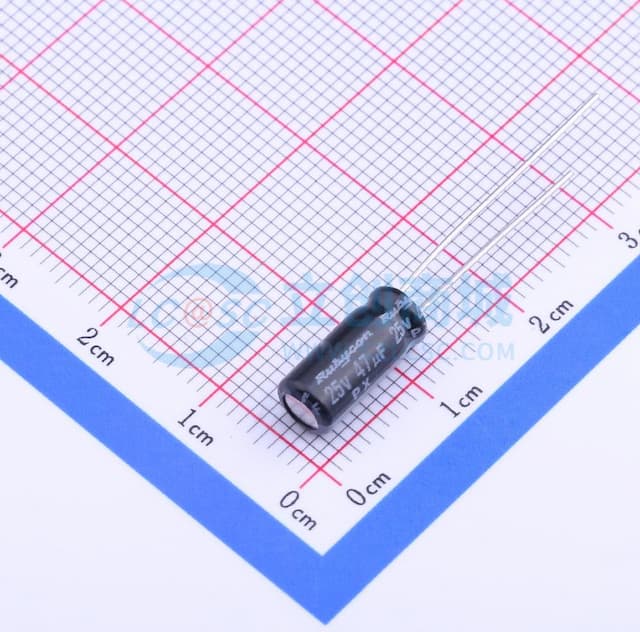 47uF ±20% 25V 【引线】实物图
