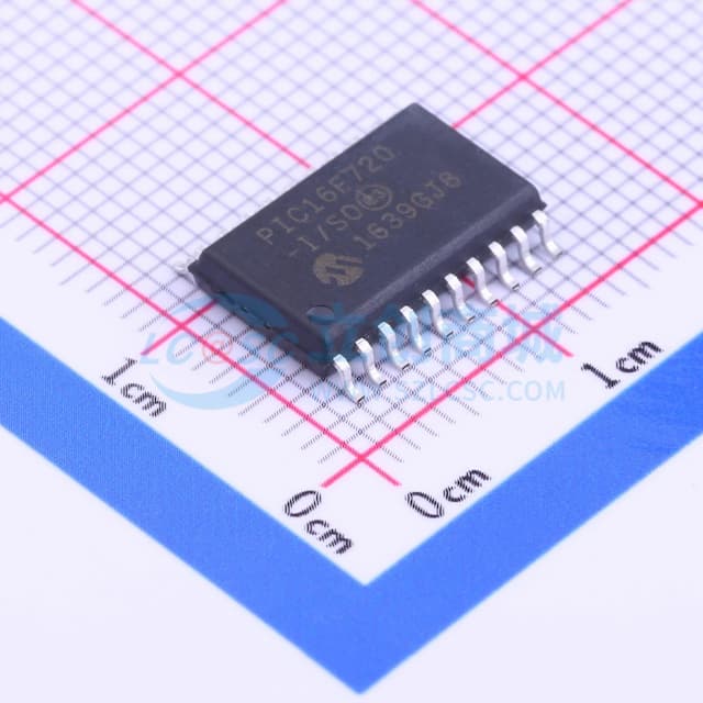 20引脚，8位闪存微控制器实物图