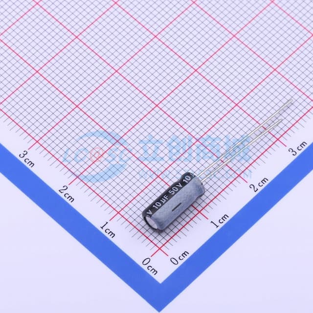 两种颜色套管随机发货 10uF ±20% 50V【引线】实物图