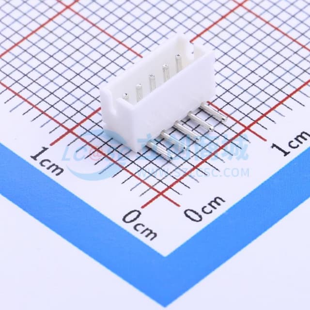 1x5P 间距:1.5mm 弯插 系列:ZH 【插件】实物图