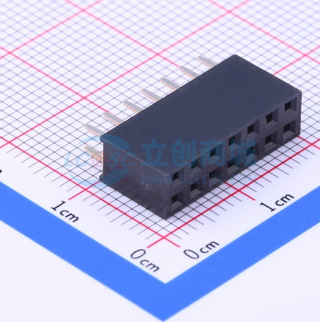 2x7P 间距:2.54mm 直插 【排针】实物图