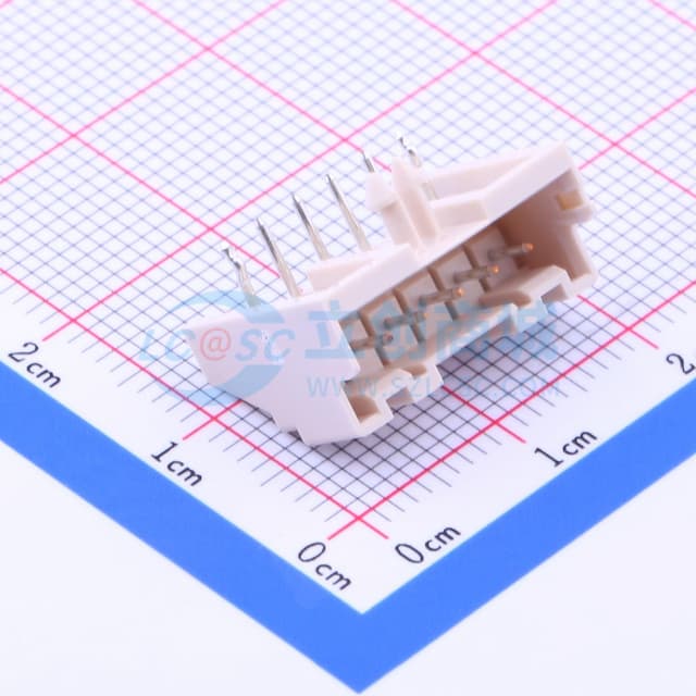 1x6P 间距:2.5mm 弯插 系列:XA 【插件】实物图