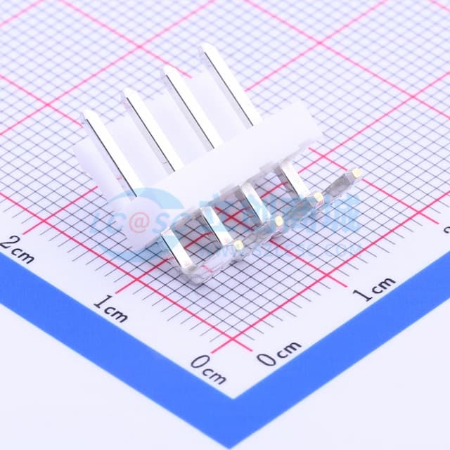 1x4P 间距:3.96mm 弯插 系列:VH 【插件】实物图