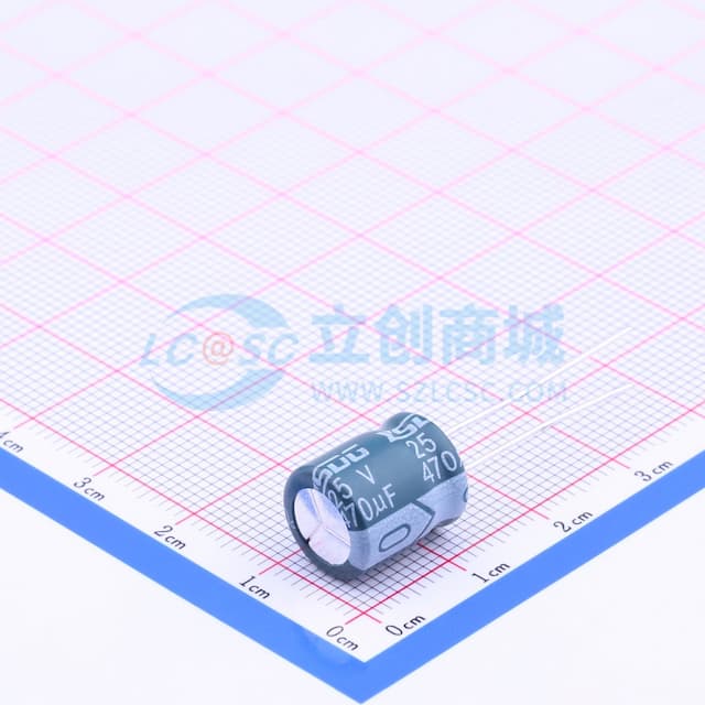 470uF ±20% 25V 【引线】实物图
