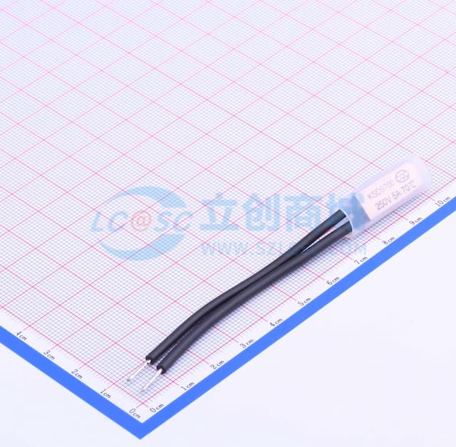 常闭B 动作温度：70℃ 5A实物图