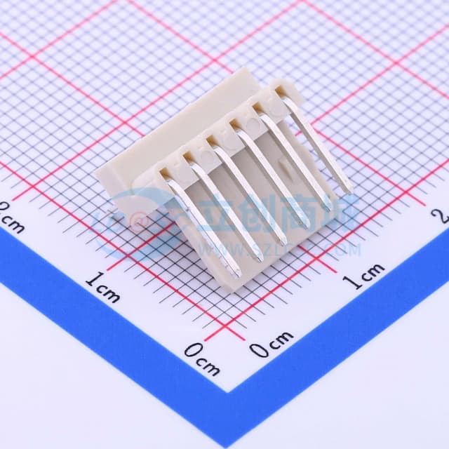 1x6P 间距:2.5mm 弯插 【插件】实物图
