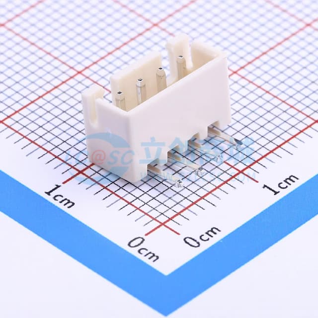 1x4P 间距:2.5mm 弯插 系列:XH 【插件】实物图